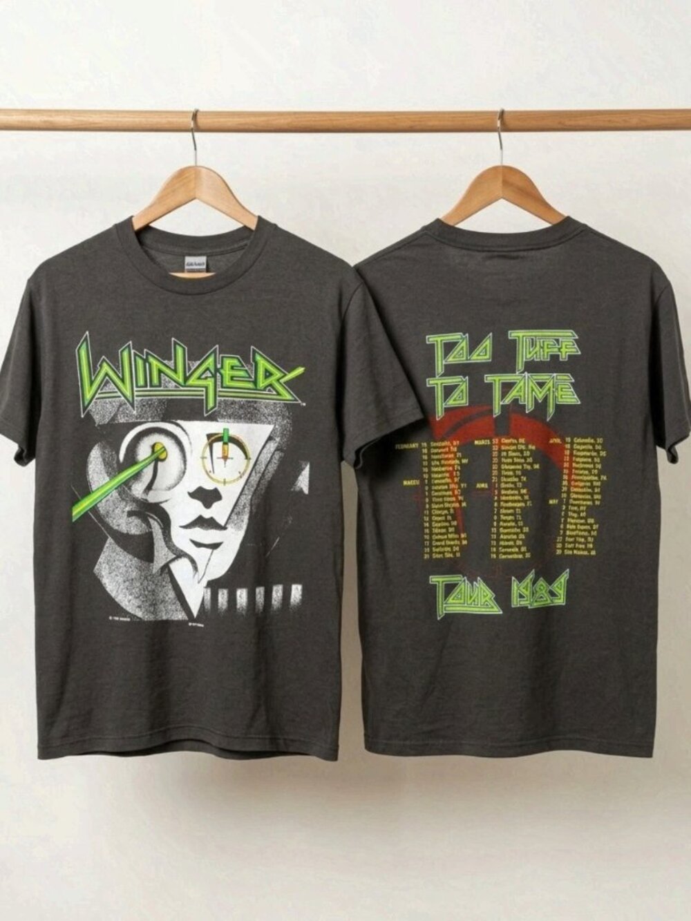 Metal Band Tee Winger 1989 Tour Merch T Shirt Reprint